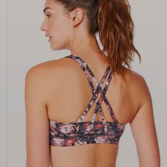 Lululemon Energy Bra Nulux, Peony, Size 4 - Picture 1 of 8